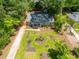 An aerial view shows a well-maintained home surrounded by lush greenery and a neatly landscaped yard at 2272 Desmond Dr, Decatur, GA 30033