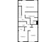 Detailed second floor plan featuring 3 bedrooms, 2 bathrooms, closets, and a hall at 4544 Parkview Sq, Atlanta, GA 30349