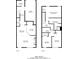 Floor plans of both floors showing layouts of bedrooms, baths, kitchen, living area, garage, and more at 4544 Parkview Sq, Atlanta, GA 30349