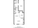 Detailed first floor plan featuring a living room, kitchen, dining room, garage, bathroom, laundry, and hall at 4544 Parkview Sq, Atlanta, GA 30349
