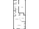 Detailed first floor plan featuring a living room, kitchen, dining room, garage, bathroom, laundry, and hall at 4544 Parkview Sq, Atlanta, GA 30349