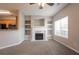 Bright living area highlights a cozy fireplace, built-in shelving, and an open layout at 4544 Parkview Sq, Atlanta, GA 30349