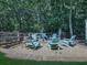 Backyard fire pit area with Adirondack chairs, providing a cozy outdoor gathering space at 106 Twilight Overlook, Canton, GA 30114