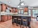 Updated kitchen with granite countertops, stainless steel appliances, and a center island at 106 Twilight Overlook, Canton, GA 30114