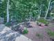 Garden space featuring flower beds, wood chip ground cover, brick walkway, and a privacy fence at 106 Twilight Overlook, Canton, GA 30114