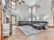 Spacious living room with hardwood floors, a fireplace, and ample seating at 106 Twilight Overlook, Canton, GA 30114