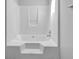 Bathroom features a clean, bright tub and shower combination at 6541 Lazy Creek Ct, Lithonia, GA 30058