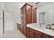 Bathroom boasts a large vanity, plenty of storage space, and a calming color palette at 2250 Norbury Se Dr, Smyrna, GA 30080