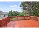 Large deck with trees and backyard views at 2250 Norbury Se Dr, Smyrna, GA 30080