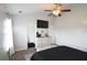 Serene bedroom with a vaulted ceiling, ceiling fan, and natural light at 2428 Black Forest Dr, Conyers, GA 30012