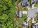 Aerial view of property showing landscaping, cul-de-sac location, and tree coverage at 4108 Berryhill Se Trce, Smyrna, GA 30082