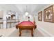 Basement featuring a bar, pool table, neutral carpet and recessed lighting at 248 Montrose Dr, Mcdonough, GA 30253