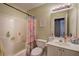 Bathroom featuring tile flooring, and shower-tub combination at 1124 Monarda Nw Way, Acworth, GA 30102