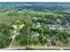 An aerial view of a property surrounded by trees, with a defined lot line and visible pool at 955 Chandler Haulk Rd, Loganville, GA 30052