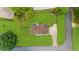 An aerial view showcases a home with a large, well-maintained yard and paved driveway at 4605 Tims Pl, Snellville, GA 30039