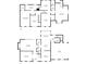 A detailed floor plan of the upper and main level showcasing the layout and room dimensions at 4605 Tims Pl, Snellville, GA 30039