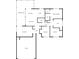 Detailed floor plan featuring a spacious layout with a garage, bedrooms, kitchen, living room, and screened porch at 6715 Kimberly Mill Rd, Atlanta, GA 30349