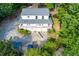 Aerial perspective showing the back of the house and the driveway at 2024 Lower Burris Road Rd, Canton, GA 30114