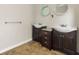 Bright bathroom featuring tile floor and a double sink vanity at 2024 Lower Burris Road Rd, Canton, GA 30114