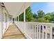 Back porch showcasing the exterior with views of the yard at 2024 Lower Burris Road Rd, Canton, GA 30114