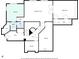 Basement blueprint featuring a bedroom, bathroom, media room, recreation room, and storage at 3361 Woodington Se Ct, Marietta, GA 30067