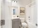 Bathroom with a shower-tub combination and modern sink at 3810 Jack Vernon Cir, Powder Springs, GA 30127