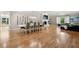 Open-concept living space with fireplace, dining area, and comfortable seating at 9701 Buice Rd, Alpharetta, GA 30022