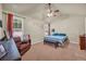 Cozy bedroom with vaulted ceiling, large windows and carpeted floors at 2677 Sardis Chase Ct, Buford, GA 30519