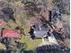 An aerial view of the property highlighting the layout and surrounding landscape and property lines at 502 Allen Dr, Lawrenceville, GA 30043