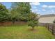 A spacious backyard featuring a lush lawn, framed by a wooden privacy fence at 507 Hillcrest Cross Rd, Canton, GA 30115