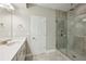 The bathroom has a glass shower, single sink, and tiled floors at 1036 Grant Park Rd, Decatur, GA 30033