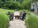 Inviting outdoor common area with Adirondack chairs, a fire pit, and lush landscaping at 1036 Grant Park Rd, Decatur, GA 30033