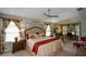 Spacious main bedroom features a ceiling fan, tray ceilings, and a decorative seating area at 1777 Chasewood Park Ln, Marietta, GA 30066