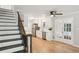Modern kitchen with white cabinets, stainless steel appliances, and stylish finishes at 3308 Quail Run Sw Sw Run, Marietta, GA 30008