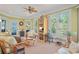 Sunroom with lots of windows, wicker furniture, and ample natural light at 7523 Kimberly Lynn Ct, Lithonia, GA 30058