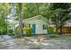 Charming single-story home with blue door, surrounded by mature trees and greenery at 1311 Sylvan Cir, Brookhaven, GA 30319