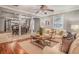 Open concept living room flowing into dining area, great for entertaining at 1311 Sylvan Cir, Brookhaven, GA 30319