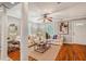 Bright living room with hardwood floors, neutral paint, and abundant natural light at 1311 Sylvan Cir, Brookhaven, GA 30319
