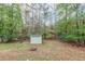 The backyard has a shed at 1772 Brittany Chase Nw, Kennesaw, GA 30152