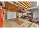 Spacious garage with two white doors, visible ductwork, and ample storage space at 1772 Brittany Chase Nw, Kennesaw, GA 30152