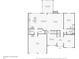 Detailed first-floor plan showcasing the kitchen, living room, and dining area layout at 1450 Rainfall Ct, Cumming, GA 30040