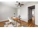 Bright office space with overhead light, hardwood floors, neutral walls, and views to the hall at 520 Park Se Ave # 2, Atlanta, GA 30312