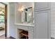 Elegant bathroom vanity with marble countertop and storage cabinets at 125 Foxridge Rd, Atlanta, GA 30327