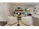 Cozy living room featuring a stone fireplace, stylish seating, and an open layout at 125 Foxridge Rd, Atlanta, GA 30327