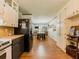 Open concept kitchen featuring dining area, and stainless steel appliances at 3769 Bay Creek Church Rd, Loganville, GA 30052