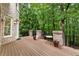 Back deck offers amazing views of the wooded property with mature trees at 8970 Moor Park Run, Duluth, GA 30097