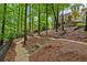 Well-maintained yard with gravel and stone pathways, mature trees, and meticulous landscaping at 8970 Moor Park Run, Duluth, GA 30097