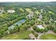 Scenic aerial view of the community with a golf course, pool, tennis courts, and lush landscapes at 5365 Glenhaven Dr, Cumming, GA 30041
