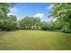 Expansive green backyard with lush trees and landscaping, perfect for outdoor activities and relaxation at 5365 Glenhaven Dr, Cumming, GA 30041