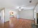 Bright living room with hardwood floors, recessed lighting, and an open layout to the kitchen at 2918 Pavia Circle, Austell, GA 30106